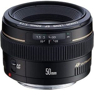Canon EF 50mm f1.4 USM Standard and Medium Telephoto Lens