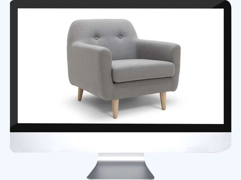 clipping path action service sample with sofa image