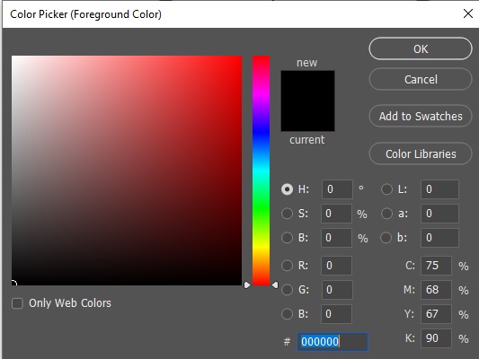 using color picker in photoshop for changing brush color in photoshop
