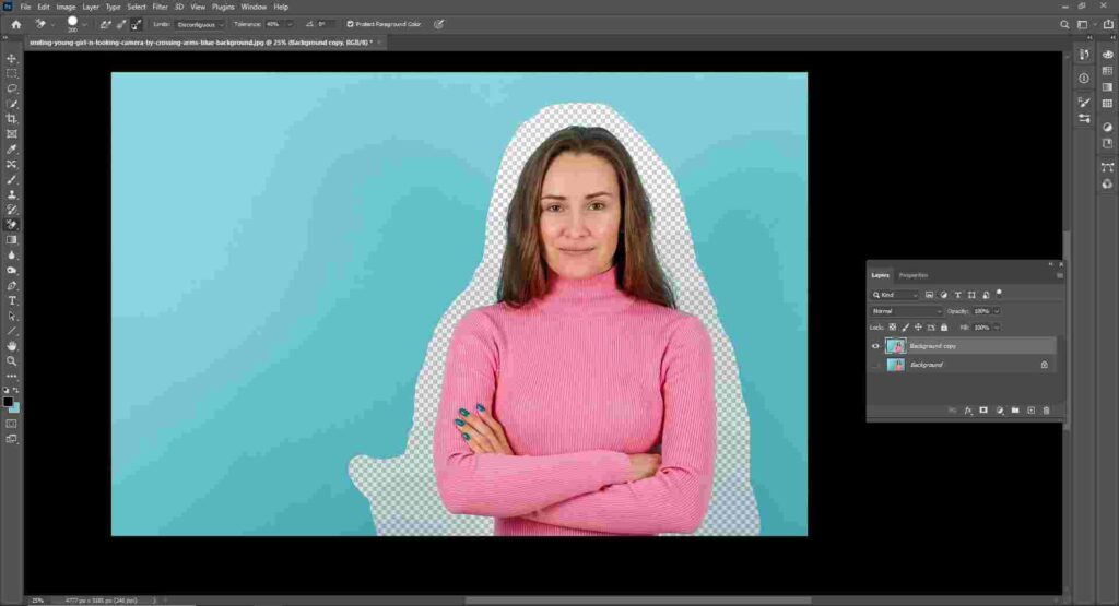 how to erase background with background eraser tool
