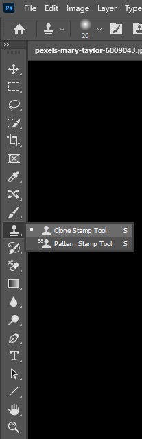 photoshop clone stamp tool selection