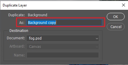 how to duplicate layer window