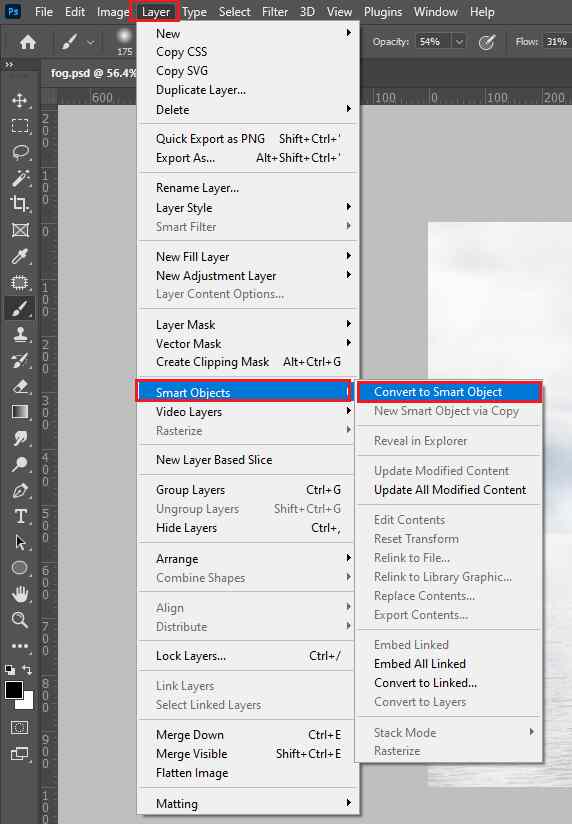 convert to smart object in photoshop
