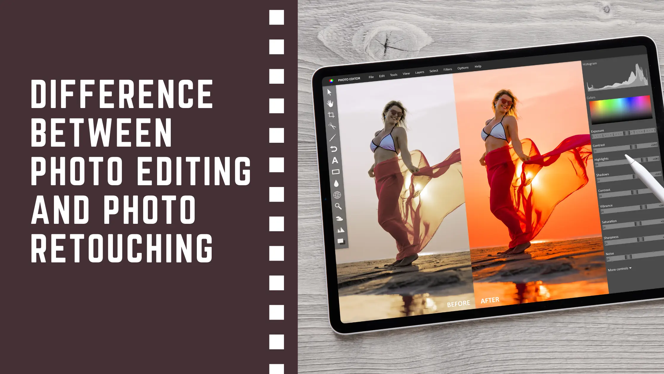 Difference Between Photo Editing and Retouching