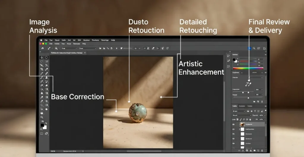 What Is Product Photo Retouching and Why It’s Essential for E-commerce Success Step of product retouching