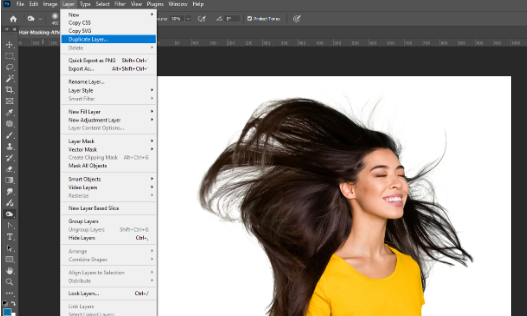 How to Remove the White Background in Photoshop Duplicate the laye 1