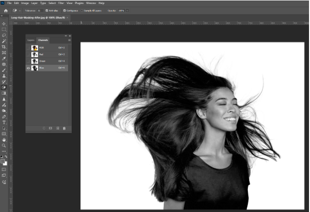 How to Remove the White Background in Photoshop most contrasty