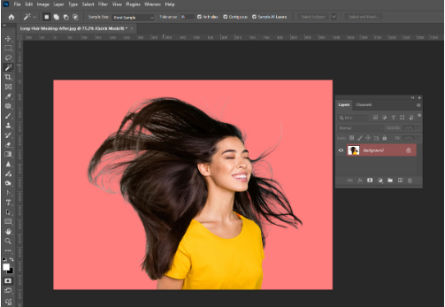 How to Remove the White Background in Photoshop red overlay